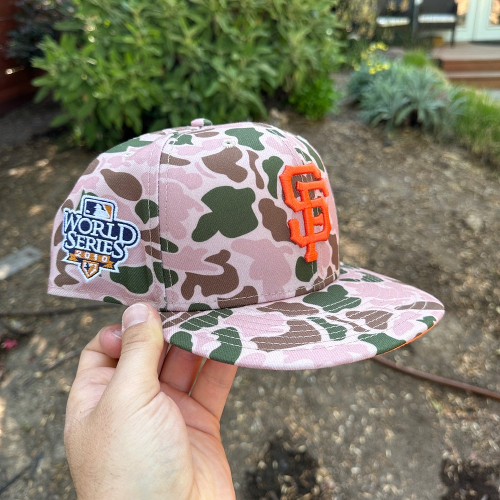 ⚾️🧢New Era 59Fifty Fitted Hat 7 5/8 Camouflage MLB San Francisco Giants Cap🌉